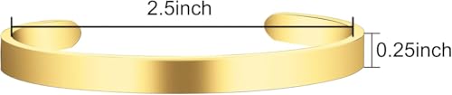 Cuff Bracelet Custom Gold Bracelets for Women Birthday Gifts for Her Silver Bangle Bracelet Custom Gold Bracelets Personalized Mantra Inspirational Daily Reminder4