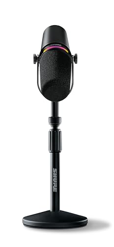 Shure MV7+ USB-C & XLR Podcast Dynamic Mic with Stand - Black photo 9