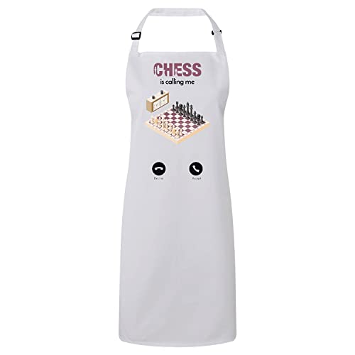 Tablier cuisine premium les échecs m'appellent pour cuisiner passionnément