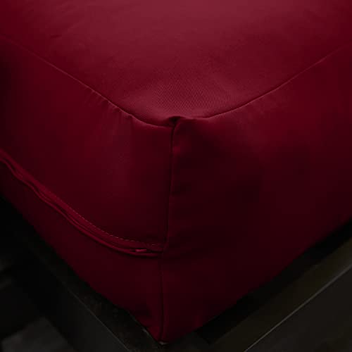 Mozaic Full Size 8-Inch Cotton Twill Gel Memory Foam Futon Mattress, Burgundy #TOP7