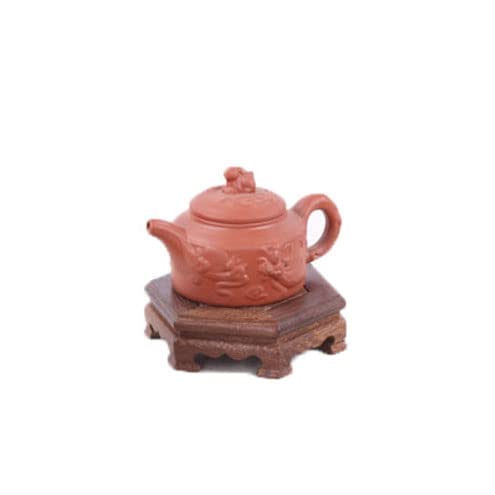 Pufguy Traditional Craft Wooden Base Wood Display Stand Oriental Hex Shape Pedestal #TOP4