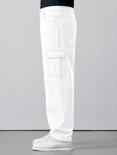 Image of Men's Comfortable Casual Denim Jeans | Men's Solid Straight Fit Jeans | Mid Rise Denim Pants | Regular Fit Stretchable Jeans