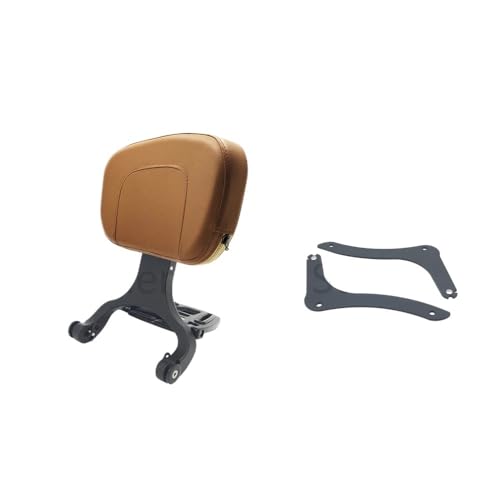Dossier moto passager V6 support fixe avec dossier conducteur et porte-bagages pliant arrière