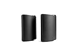 Definitive Technology Dymension AW-450 Outdoor Speaker (Black, Pair), Two-Way Surface Mount Wired Speakers, 4.5' Woofer, 1” Tweeter, & 4.5'x6” Passive Bass Radiator, IP66 All-Weather Outdoor Speakers