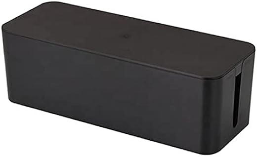 TIPAKKA Cable Wire Organizer Box Cable Manager Box for Office,Home (Plain, Big Black) (Black)