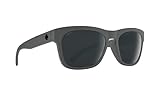 SPY OPTIC Crossway, Square Sunglasses, Color and Contrast Enhancing Lenses, Matte Gray - Gray Polarized with Black Spectra Mirror Lenses