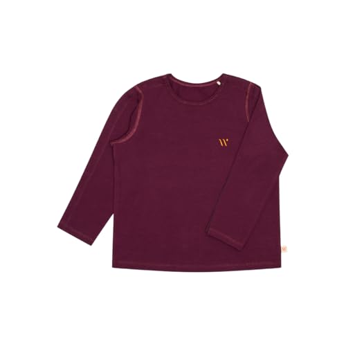 Wombly Langarmshirt Aubergine Kinder Patientenhemd