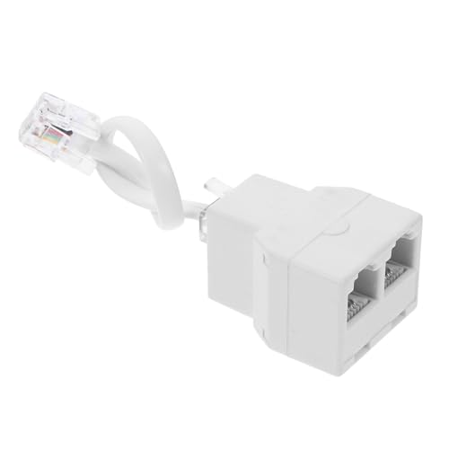 SHINEOFI Adaptador De Linea Telefonica Divisor De Teléfono Suministros Telefónicos Divisor De Linea Telefonica Adaptador De Líneas Telefónicas Suministros De Teléfono El Plastico