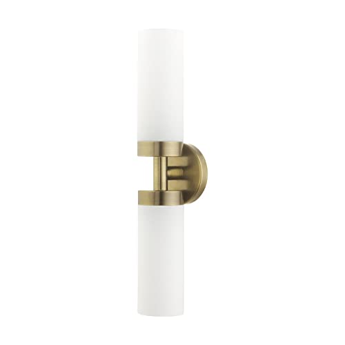 Image of Livex Lighting 15072-01 Aero Wall Sconce, Antique Brass