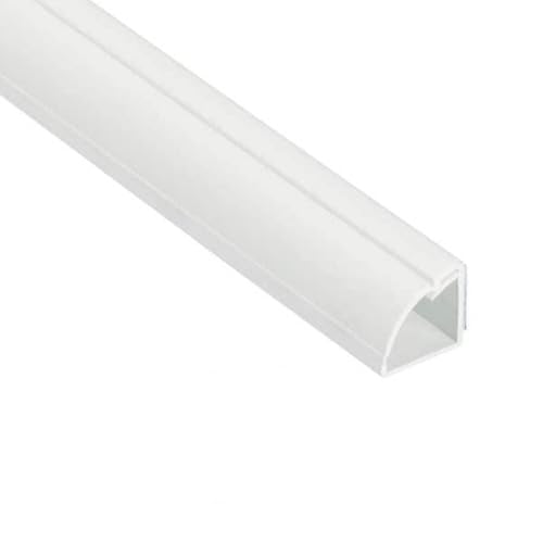 D-Line Quarter Round Cable Raceway Cord Cover Floor Trim | Paintable White | 5 Foot 0.87"x0.87"