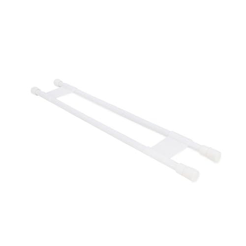 Camco 34" Double RV Refrigerator Bar -Holds Food and Drinks in Place During Travel - Prevents Messy Spills - Spring Loaded and Extends Between 19" and 34" - White (44074) by Camco - Image 4