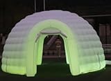 16.4FT Inflatable Igloo Tent with Color-Changing LED Lights, Large Inflatable Party Tent Dome with 450W Blower for Outdoor Events, Weddings, Christmas, Family Gatherings & Corporate Parties