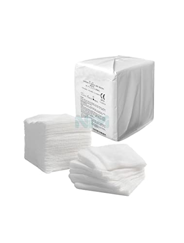 Dentalseven - Compressa Garza, Tessuto Non Tessuto, 4 Strati, 5 x 5 cm, Confezione da 1000