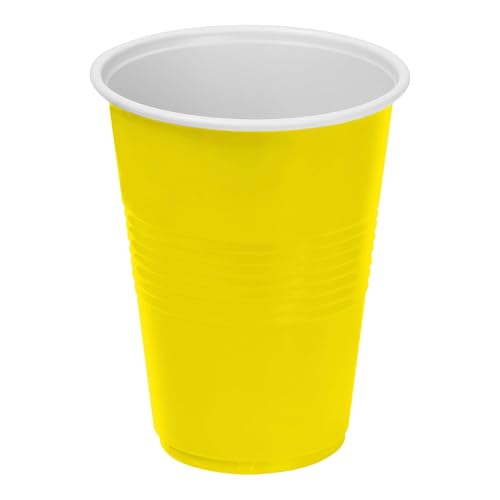 Algon Yellow Plastic Cups Set – 250cc (Pack of 25)