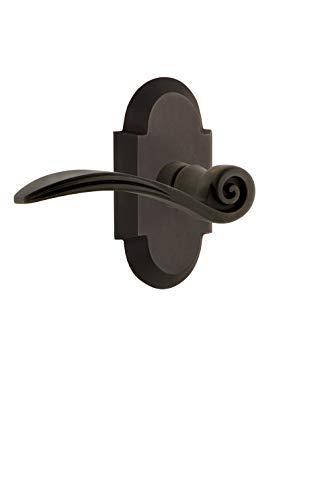Image of Nostalgic Warehouse Cottage Plate Passage Swan Lever in Oil-Rubbed Bronze