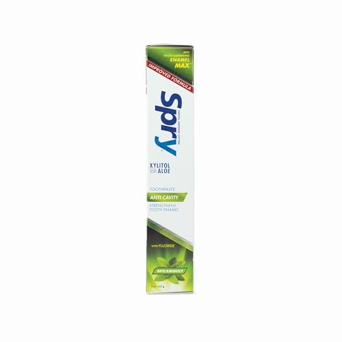 Image of 3 Pack: Spry Xylitol Toothpaste, Fluoride-Free, Natural Spearmint, Anti-Plaque and Tartar Control, 5 oz (3 Pack)
