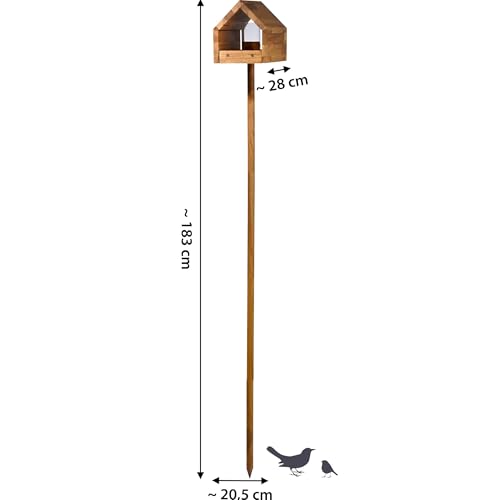 Mangeoire pour oiseaux en chêne pour protéger la faune
