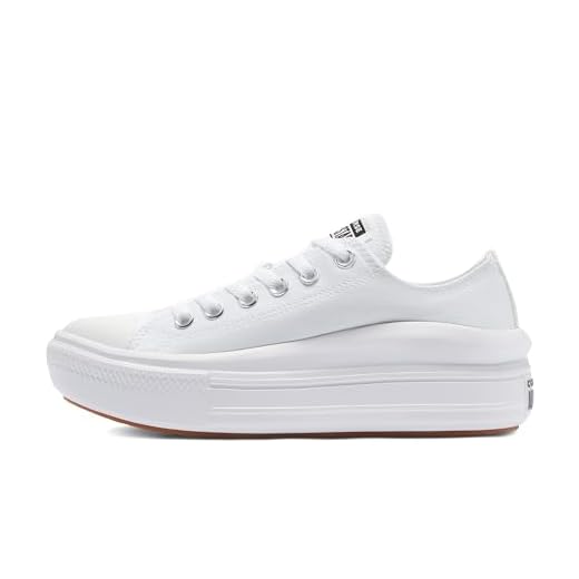 Converse Chuck Taylor All Star Move, Zapatillas De Gimnasio Mujer, Blanco, 37 EU