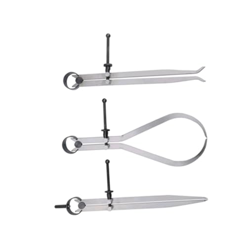 VILLFUL Spring Caliper 200mm Set 3pcs Division Calipers Carbon Steel External Internal Precise Measurement Tools
