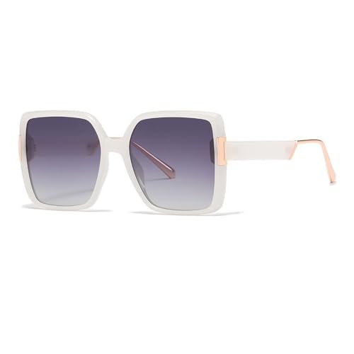Lunettes de soleil femme UV400 avec monture en métal pour la conduite et le camping chic