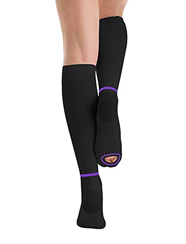 T.E.D. Anti Embolism Stockings for Women Men Thigh High, 15-20 mmHg Compression TED Hose with Inspect Toe Hole