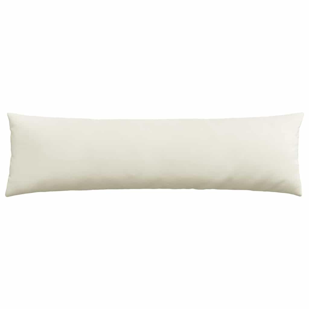 Cuscini da Divano 2 pcs Crema 145 x 40 cm Tessuto in Cords con Fibra di Poliestere Imbottitura Morbida Sfoderabili per Soggiorno Camera Studio Comfort Ergonomico