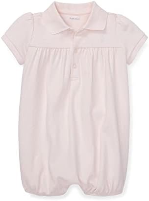 POLO RALPH LAUREN Baby Girl's Interlock Bubble Shortall (Infant) Delicate Pink 18 Months