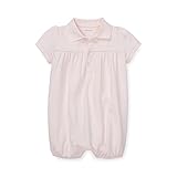 POLO RALPH LAUREN Baby Girl's Interlock Bubble Shortall (Infant) Delicate Pink 24 Months