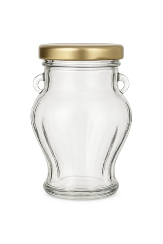 made in home Mini vasetti | Capacità 106 ml | Barattoli rotondi per marmellata e frutta, per conserve, miele, conserve (20)