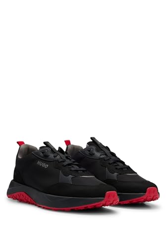 Image of HUGO Mens Running Style Mix Material Sneakers