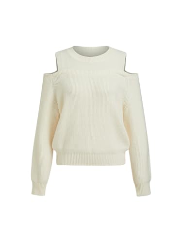 CIDER Womens Knit Sweater Cold Shoulder Long Going Out Casual Sleeve Pullover Top
