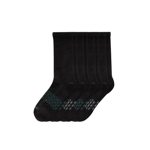 Image of Hanes Men's Socks, Absolute Comfort Cushioned Moisture-wicking Seamless Toe, 4 Pack, Ankle, Crew and Heel Shield Socks