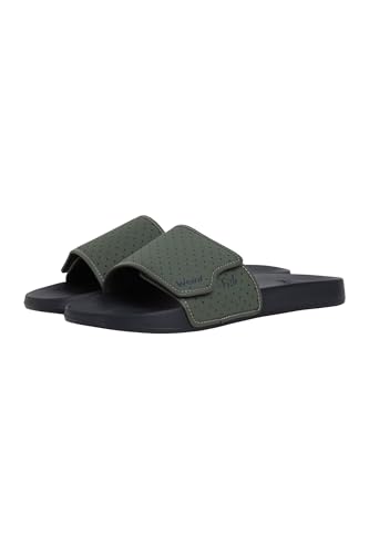 Weird Fish Oliver Pool Sliders Army Green Size 10