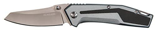 Schrade 7.68In High Carbon S.s. Folding Knife With 3.35In Clip Point Blade And Aluminum With Rubber Inlay Handle For Outdoor Survival, Camping And Edc #TOP29