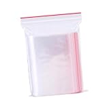 VILLFUL 100 piezas Bolsas Transparentes de Sellado Unidades Reutilizables y Reclosables para Almacenamiento Seguro de Pequeños Objetos para y Joyería