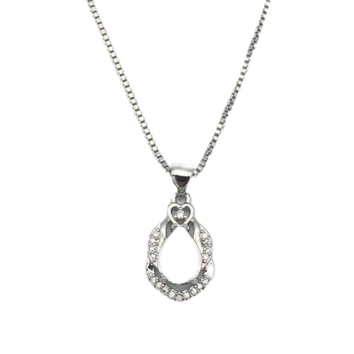 Collier émeraude en argent 925 avec pendentif goutte en zircon précieux pour femme