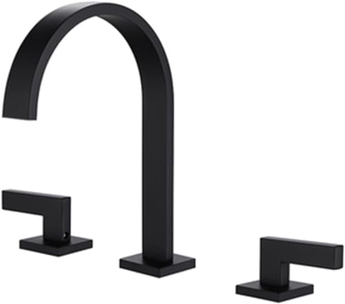 Robinet de Salle de Bain Cascade 3 Trous Eau Chaude Froide en Or Brossé