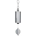 Woodstock Chimes Heroic Windbell Wind Chime for Outside 40" Large Grey,Deep Tone Sound, Outdoor Decor for Patio, Porch, Garden HWLY