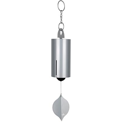 Woodstock Chimes Heroic Windbell Wind Chime for Outside 40" Large Grey,Deep Tone Sound, Outdoor Decor for Patio, Porch, Garden HWLY