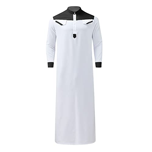 Caftan de Prière Style Saoudien pour le Ramadan - Vêtement Arabe Confortable avec Poches