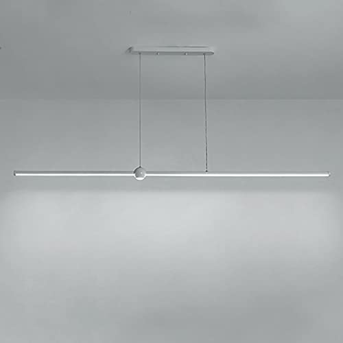 IONAZQTWW Ultradünne, Lange Röhren-Pendelleuchte, lineare Metall-Hängelampe mit Acrylschirm, moderner LED-Kronleuchter, Hängelampen mit dekorativer Esszimmerbeleuchtung, weiße Flöten-Tropfenleuchten