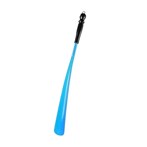 AMZBNEIDI Calzador, Cuerno for Zapatos con Mango Largo y Anilla for Colgar, Paquete de 2, Multicolor, 47,5 cm(2pcs Blue)