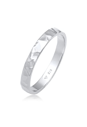 Bague Elli femmes argent fin martelé anneau tendance