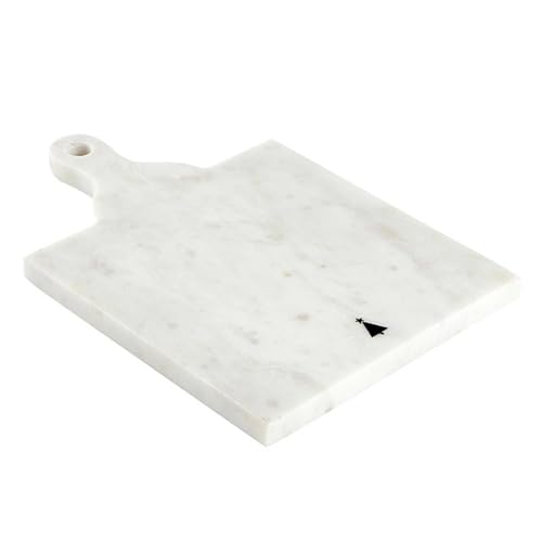 Santa Barbara Design Studio Joy to The World Square White Marble Charcuterie Cheese Tray with Handle, Small Black Tree Icon, 10.75" x 7" by Santa Barbara Design Studio - Image 3