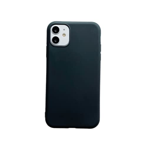 Coque silicone iPhone 12 noire à bords carrés et protection caméra 6,1 pouces
