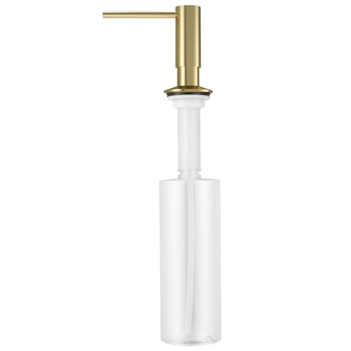 Samodra Sink Soap Dispenser, Metal Pump Head Liquid Lotion Countertop Kitchen Bathroom Soap Dispenser with 12 OZ PET Bottle