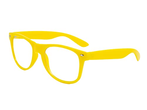 Nerd Sunglasses Classic Clear Lens Yellow2