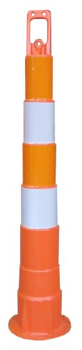 Work Area Protection CC42 Linear Low Density Polyethylene Channelizer Traffic Cone with Engineering Grade Reflective Sheeting, 6