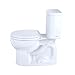 TOTO® EntradaTM Two-Piece Round 1.28 GPF Universal Height Toilet, Cotton White - CST243EF#01