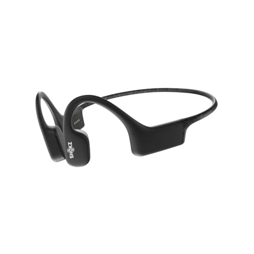 SHOKZ OpenSwim - MP3 Waterproof Headphones for Swimming - Not Bluetooth Compatible - Built-in MP3 Player with Storage for 1200 Songs - Open-Ear Wireless Headphones, with Nose Clip and Earplug (Black)